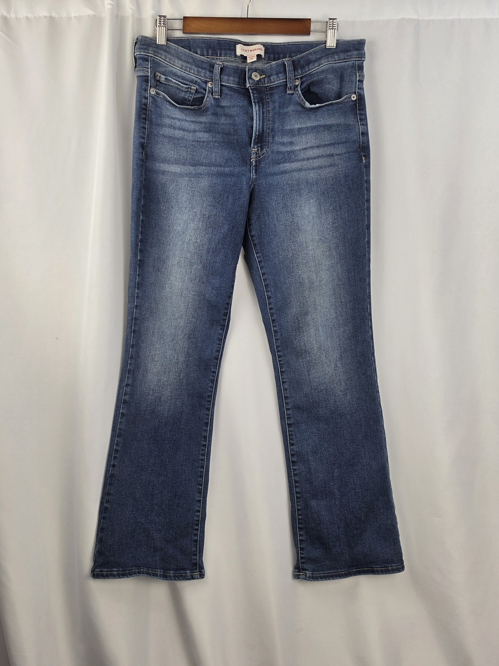 Lucky Brand Sweet Mid Rise Boot Jeans 12 31A Blue Bootcut Stretch Denim